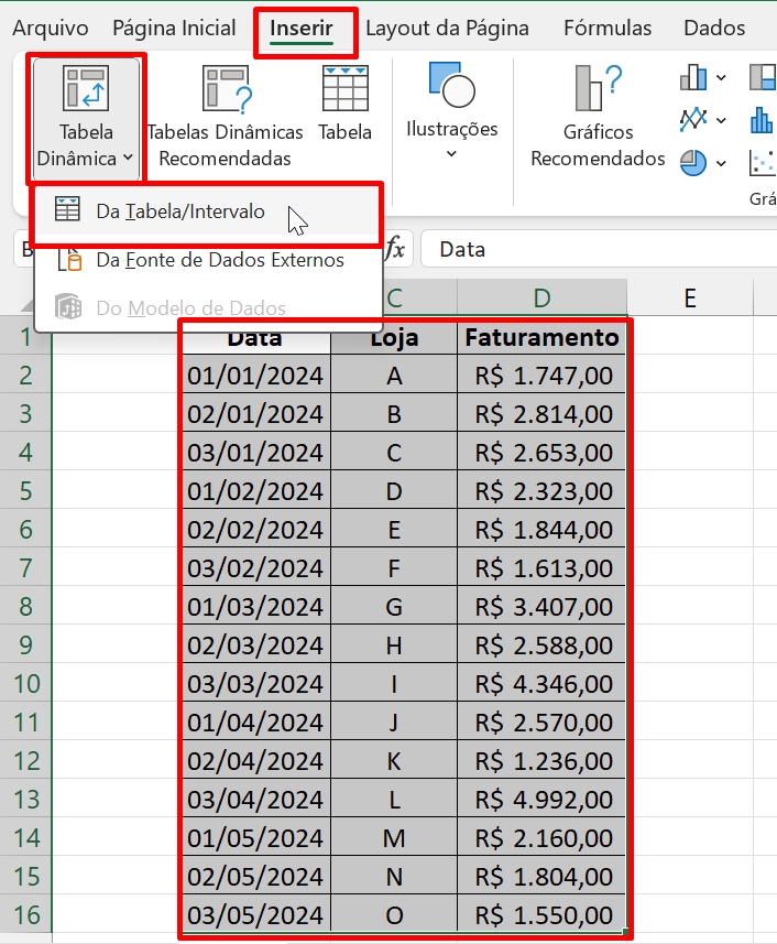 Tabela Dinâmica no Excel