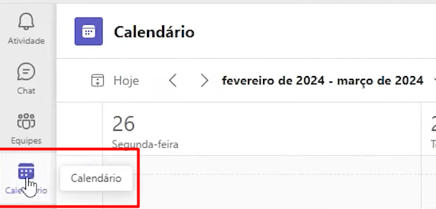 Como Acessar o Calendário do Teams