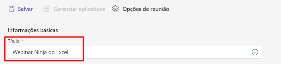 Opções da Reunião