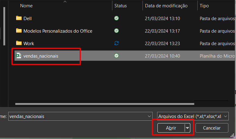 Localizando Base de Dados do Excel nos Arquivos