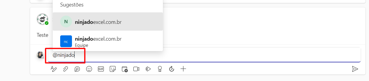Como Mencionar Pessoas na Conversa no Microsoft Teams
