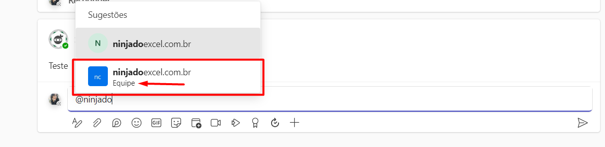 Mencionando um Grupo no Chat do Teams - Como Mencionar Pessoas na Conversa no Microsoft Teams
