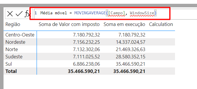 Usando a Função Média Móvel 