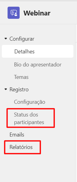 Status de Participantes do Evento