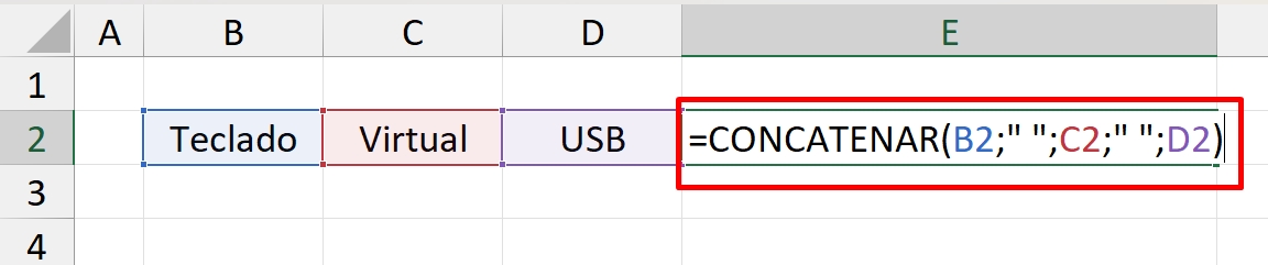 Concatenar no Excel, concatenar