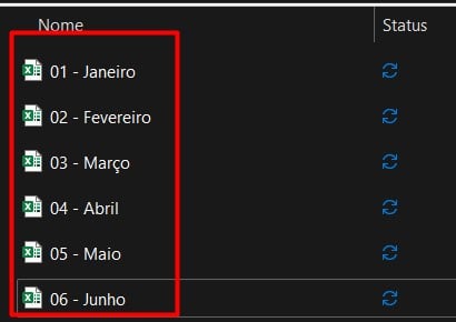 Arquivos da Pasta para Incluir Nomes no Excel