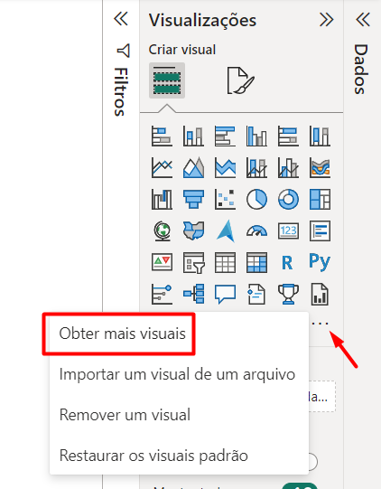 Obter Mais Gráficos no Power BI