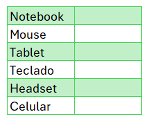 Base de Dados para Contar Palavras no Excel