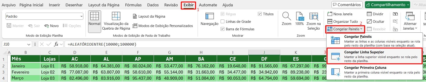 Como Congelar Cabeçalho no Excel