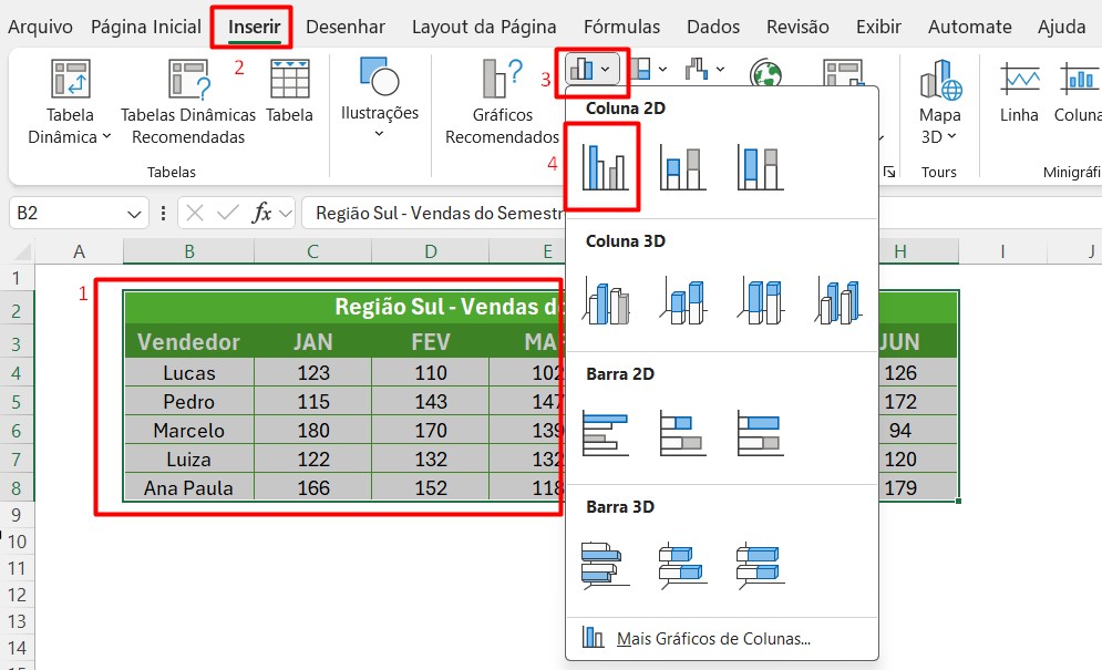 Como Inserir Gráfico no Excel: Como Personalizar Eixos em Gráficos do Excel