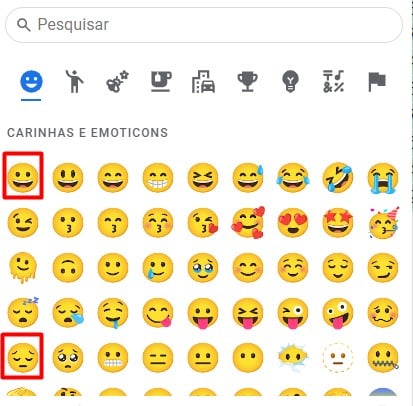 Inserir Emojii