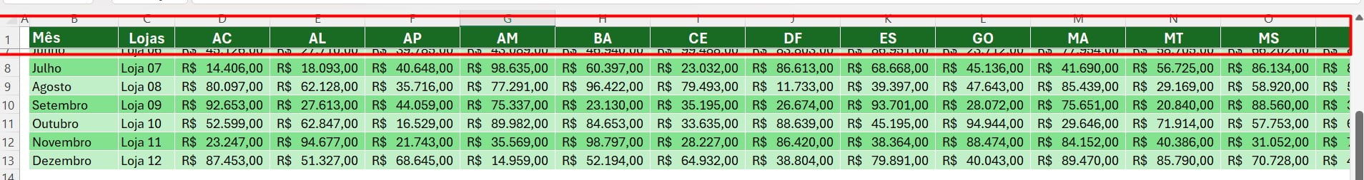 Como Congelar Cabeçalho no Excel