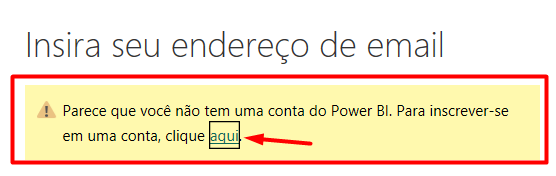 Cadastro de E-mail no Power BI