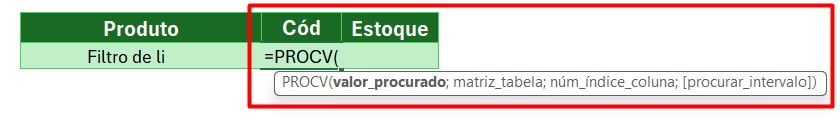 Utilizando o PROCV no Excel