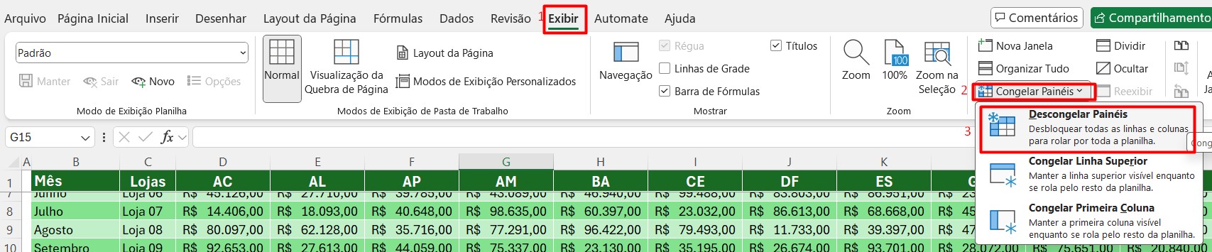 Como Descongelar Cabeçalho no Excel