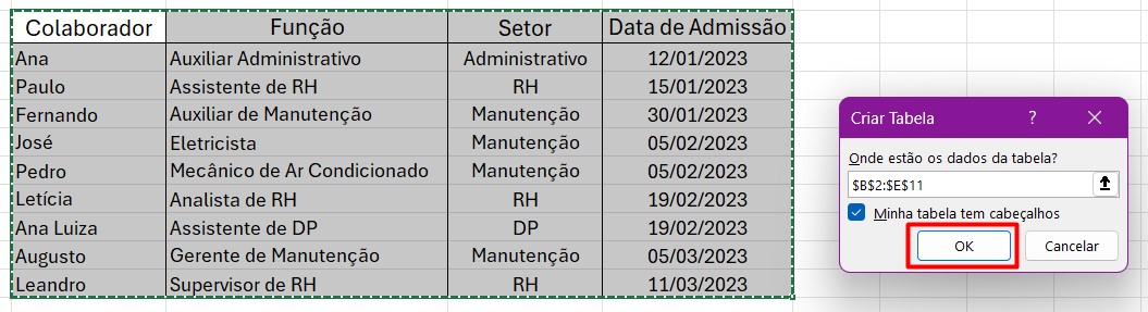 Como Formatar como Tabela no Excel