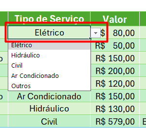 Uso da Lista Suspensa na Base de Dados