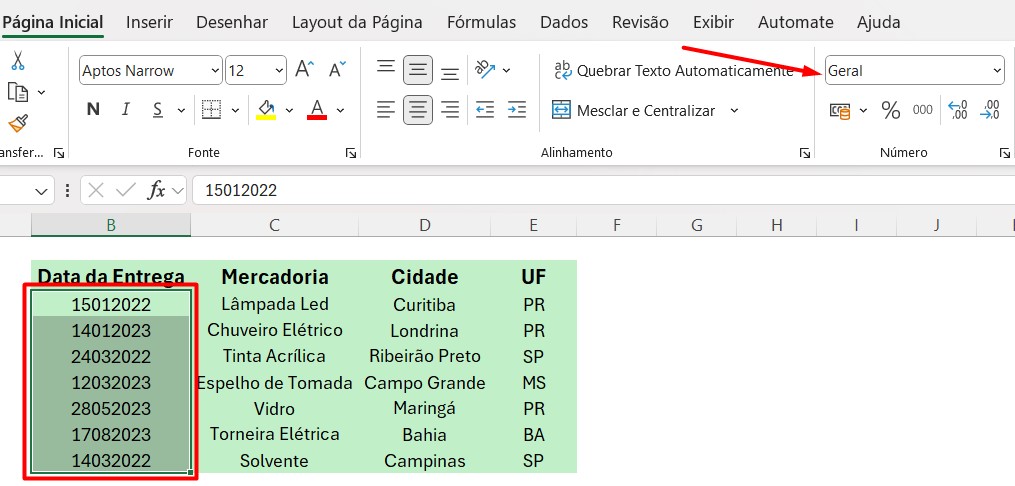 Datas em Formato de Texto