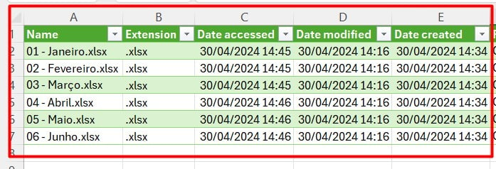 Como Fazer Lista dos Nomes dos Arquivos no Excel