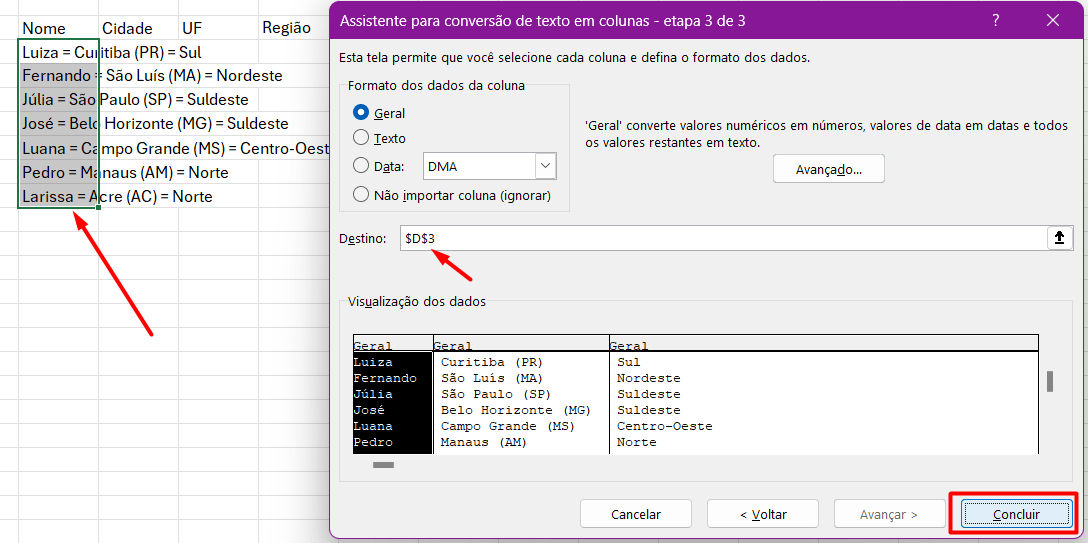 Organizando Base de Dados no Excel