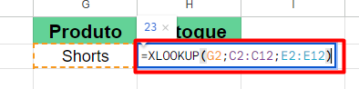 Aplicação da Função XLOOKUP 