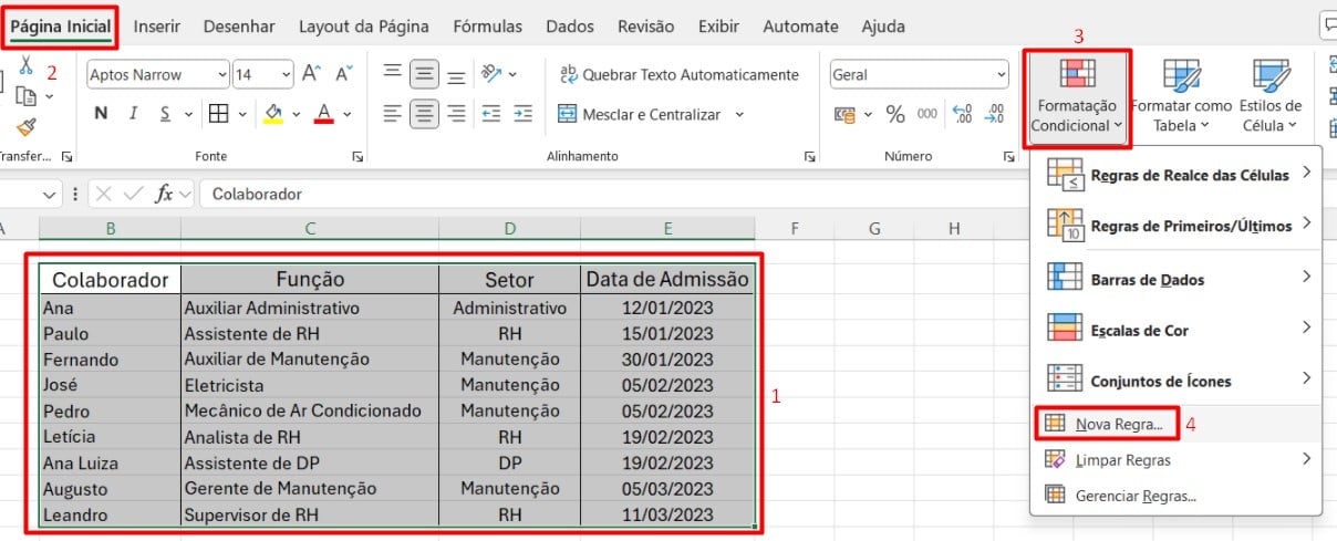 Como Usar Formatação Condicional no Excel
