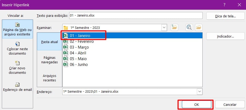 Como Criar Link de Acesso na Lista dos Nomes dos Arquivos no Excel