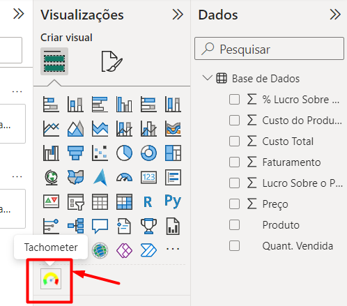 Inserindo Gráfico de Velocímetro no Power BI