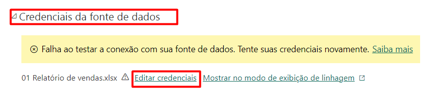 Ajustando Credenciais no Power BI