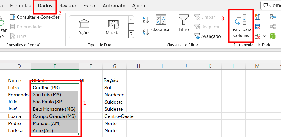 Organizando Base de Dados no Excel