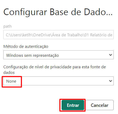 Ajustando Credenciais no Power BI