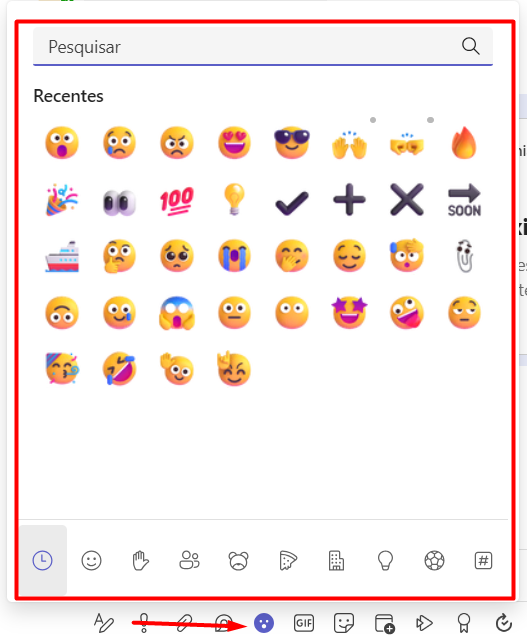 Emojis no Chat