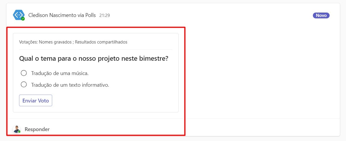 Como Criar Enquete no Teams