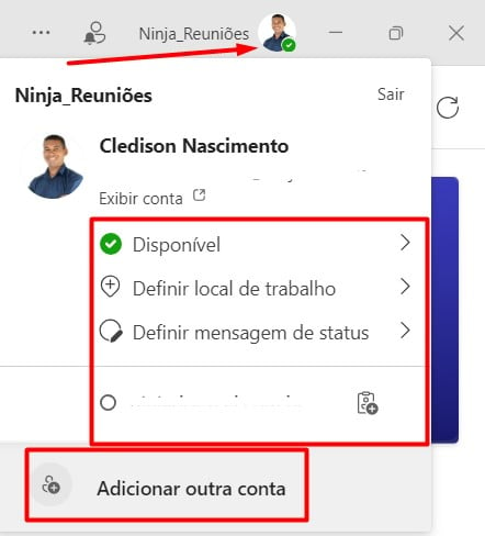 Perfil do Teams - Como Usar Microsoft Teams