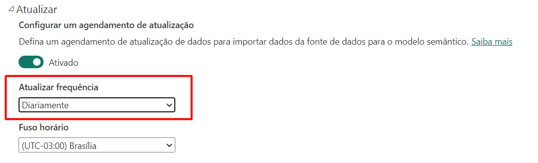 Configurando a Atualização Automática o Power BI