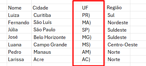 Substituindo Dados na Base de Dados no Excel