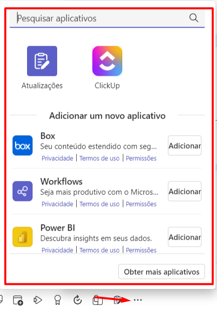 Aplicativos do Microsoft 