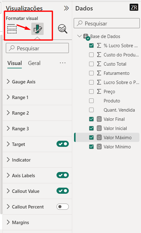 Formatando Visual - Ajustando Gráfico 