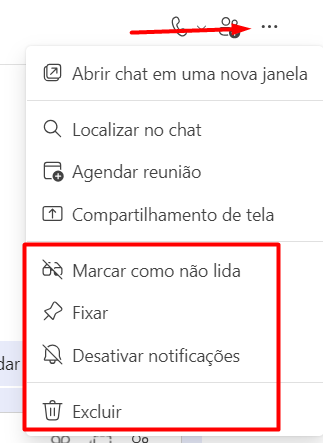 Ferramentas do Chat do Teams