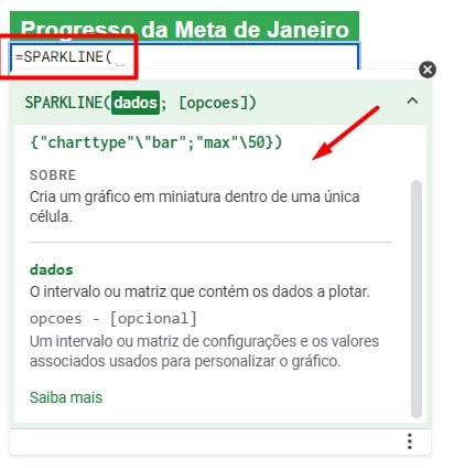 Utilizando a Função SPARKLINE no Google Sheets