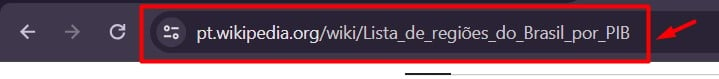 Copiando a URL no Wikipédia