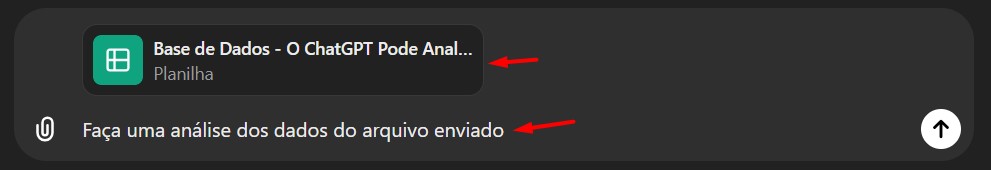Encaminhado Arquivo e Questionamento no ChatGPT