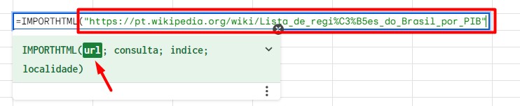 Usando a Função IMPORTHTML no Google Planilhas