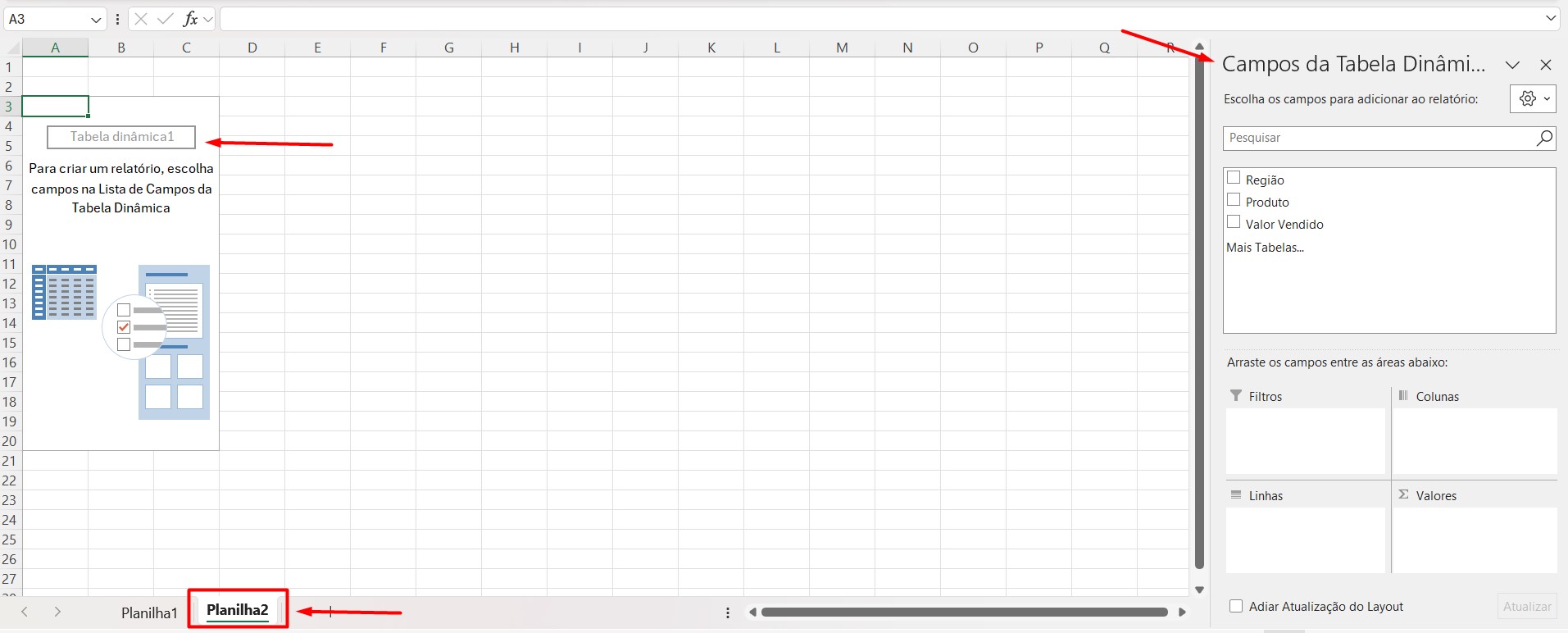 Como Inserir uma Tabela Dinâmica no Excel