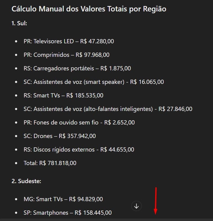 Resultado do Questionamento da Base de Dados Enviada ao ChatGPT