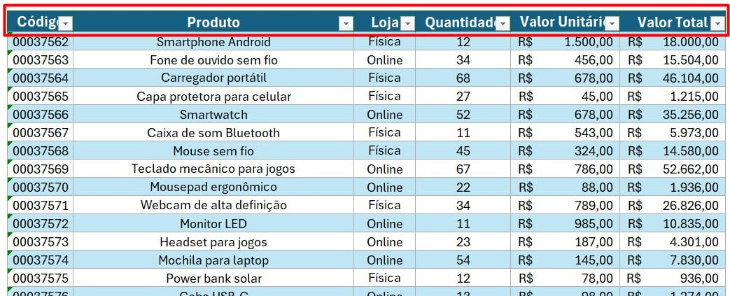 Como Inserir Tabela no Excel