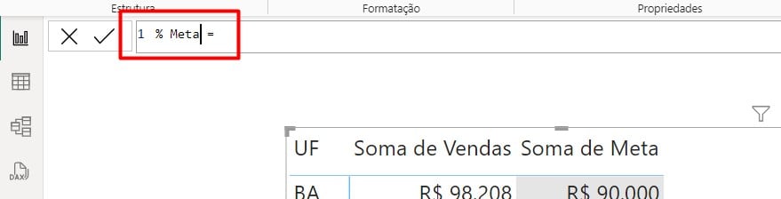 Utilizando um DAX DIVIDE no Power BI