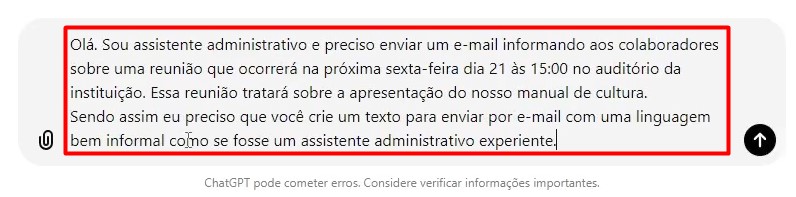 Envio de Prompt ao ChatGPT para Criar E-mail
