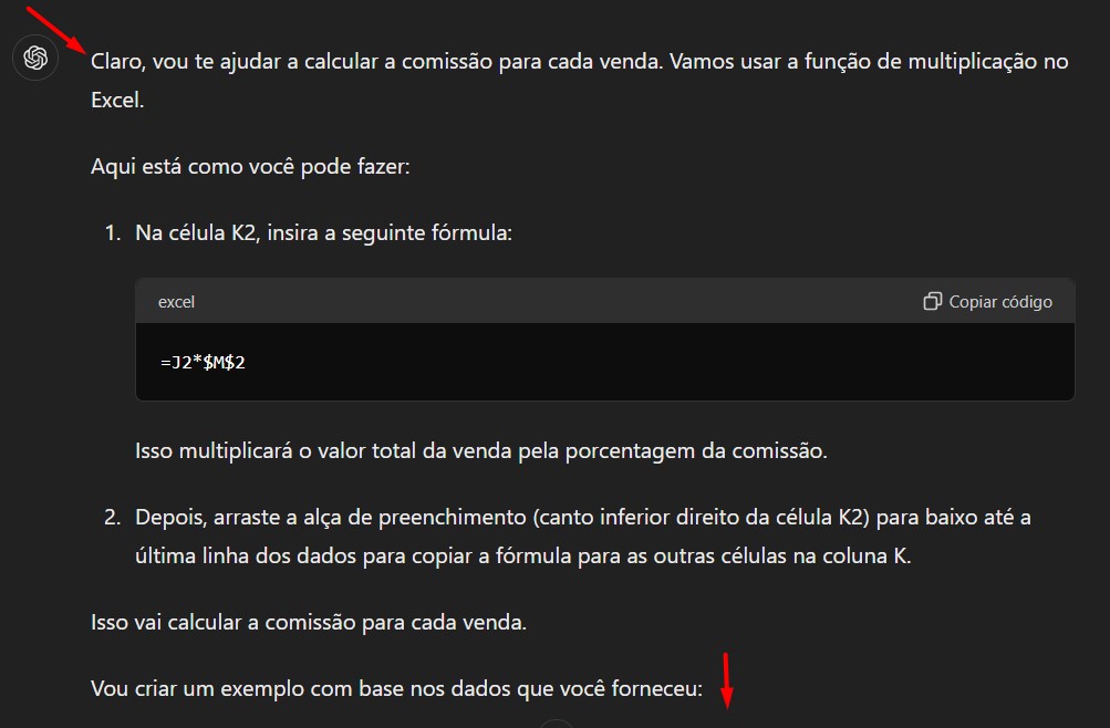 Resposta do ChatGPT ao Prompt Enviado