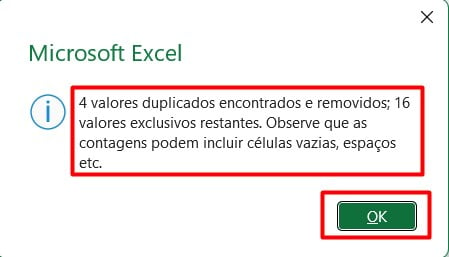 Removendo Linhas Duplicadas no Excel